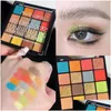 Eye Shadow 16 Color Eye Shadow Plate Pearl Waterproof Matte New Stage Makeup Sequin Glitter Powder Health Beauty Drop Delivery Dhrtf