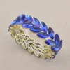 Bangle Blue Color Crystal For Women Man Elastic Thread Bracelet Hand Wedding Party Show Sieraden Accessoires Geschenk