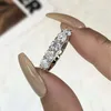 Anneaux de mariage DW Real 15CT Band pour femmes cadeau 925 en argent Sterling brillant diamant luxe bijoux fins 231128