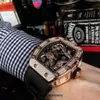 Designer Ri mliles Luxusuhren Automatische mechanische Uhr Richa Milles Rm57-01 Schweizer Saphirspiegel-Gummiarmband mit Uhrwerk Herren-SportmarkenuhrenMZTG