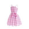 Baby Girl Dress Cosplay Summer Girls Slip Dress Cheatered Dress Cotton Babies Barn Big Plaid Bow Dresses