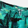 Heren shorts Hawaiian Beachwear Trunks Coconut Tree Print zomer los ademende snel droog voor mannen strandpantalones cortos