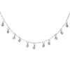 Pendentif Colliers Waterdrop Cz Stone Drop Collier pour femmes Minimaliste Délicat Simple Bijoux À La Main Dainty