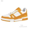 Designer de mode Sneaker Virgil Trainer Chaussures de course en cuir de veau Abloh Blanc Vert Rouge Bleu Lettre Superpositions Plate-forme Baskets Basses Taille 36-45