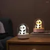 Luces nocturnas Difusor de panda lindo Aceite esencial puro para el hogar con luz para dormir Mini lámparas de ambiente coloridas