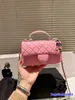 Tasarımcı Bez Çantalar Bayan Klasik Mini Kapaklı Çantalar Üstten Saplı Tote Trendy Malzeme Zincirleri Crossbody Omuz Kapitone Vanity Kozmetik Ünlü Tasarımcı Çantaları