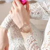Montres-bracelets Mode Dames Montre Artisanat Exquis Montre-Bracelet Chiffres Arabes Luxe Femmes Strass Bracelet Décoration