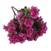 Decorative Flowers 4pcs Bunches Azalea Artificial Silk Bouquet Wedding Centerpieces Decor