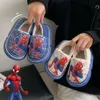 Kinder Kleinkind Tasman II Hausschuhe S pider Cartoon Man Anti-Rutsch-Hausschuhe mit vollem Absatz für warme und wasserdichte Babystiefel für Kinder