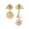 Charm Personality Devil's Eye Metal Stud Earrings Ear Clip for Women Men Party Gift Fashion överdriver smycken Pendant Tillbehör 231129