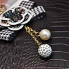 Kreki Koreańskie Kolejne klęcznik Bowknot Pearl Ball Ball Sain Bland Bright-Studded Camellia Worka wisiorek