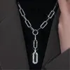 Modemerk designer hanger ketting Luxe dames vol diamanten metalen ketting met sleutelbeen kruisketting
