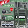 Walkie talkie 2 pacotes baofeng uv s22 pro ip68 à prova d'água banda dupla de alta potência rádio cb vhf uhf ham atualização longa uv 9r pro 231128