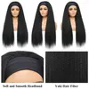 Synthetic Wigs Women's Headscarf Wig Yaki Ice Silk Headband Long Straight Wig Headband Wig