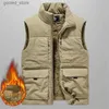 Gilets pour hommes Gilet rembourré d'hiver pour homme manteau de laine mâle gilet de travail manteaux hommes gilet sans manches vestes gilets chauds vêtements grande taille 6XL Q231129