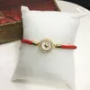 1 pçs concha corda mau olhado pulseiras feminino masculino charme tecido artesanal pulseiras trançado tamanho ajustável sorte vermelho preto jóias presente