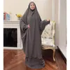 Abbigliamento etnico Ramadan 2 pezzi Jilbab lungo Khimar Set Abaya donne musulmane indumento di preghiera Dubai abito saudita gonna set Eid Niqab abito arabo
