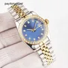 Roller Titta på Diamond Watches Designer Automatisk Rose Gold Size 40mm 36mm 31mm 28mm Sapphire Glass Waterproof Ladies Iced Out Watchs for Women an