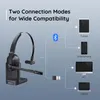 Headsets EKSA H5 Bluetooth 5.0 Headphones with ENC Call Noise Cancelling Mic PC Wireless Headset with Charging Base USB Dongle for Office 231128