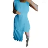 Ubranie etniczne 2023 Letnia moda w stylu afrykańskie kobiety o szyku krótki rękaw biały czarny czerwony poliester sukienki dashiki fo fo