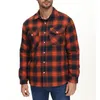 جاكيتات الرجال MAGCOMSEN MENM FLIECE Plaid Flaid Shirt Stupl Button Up Disual Cotton Stack