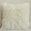 Coussin décoratif oreiller housse de coussin doux fourrure peluche décor à la maison taie d'oreiller salon chambre canapé décoratif 43x43 cm Shaggy moelleux 231128