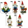 Garden Decorations Cute Resin Garden Gnome Statue Zen Naughty Funny Dwarfs Store Lawn Ornaments For Home Office Desk Indoor Outdoor Decor Ornament 231124