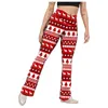 Active Pants Code Yoga Women Plaid Print Pant Boot Cut High Midist Workout Leggings Elastic No-See Through Flare