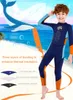 Boys Long Sleeve Swim Wear Children Thermal Swimsuit Kids 2.5mm neoprene Warm Diving Suit warmth swimwear UPF 50+ Bathing suit for Swimming Floating