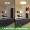 مصابيح السقف جولة بيضاء لون واحد ضوء مضاد للماء IP20 Flush Mount Lamp غرفة نوم داخلية الإضاءة