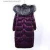 Women's Down Parkas Maomaokong 2022 Nowa zimowa kurtka dla kobiet Fe Natural Raccoon Big Real Futro Kołnierz Kobiet Parkas X-Long Down Coat