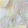 Bras Sets Japanese Cute Kawaii Lingerie Bra Thong Set Underwear Briefs For Women Girl Schoolgirl Lolita Lace Transparent And Panty Dro Dhofm