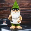 Garden Decorations Cute Resin Garden Gnome Statue Zen Naughty Funny Dwarfs Store Lawn Ornaments For Home Office Desk Indoor Outdoor Decor Ornament 231124