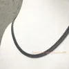 Halskette Ohrringe Set 24'' 8,5'' Schwarz Edelstahl Panzergliederkette Armband Schmuck Mode Geschenke