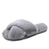 Slippers Winter Women House Slippers Faux Fur Fashion Warm Shoes Woman Slip on Flats Female Slides Black Pink cozy home furry slippers 231128