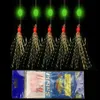 Hameçons de pêche Minfishing 5 Pack lot chaîne Sabiki crochet hameçons pour tête de gabarit pivotante perles lumineuses avec 6 Small250N