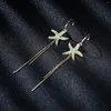 Dangle Earrings Lureme Starfish Long Chain Tassel For Women