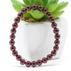 Strand Fashion Jewelry 5mm Boutique Bracelet grenat rouge Accessoires de grenade en cristal naturel