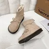 Botas de pele tornozelo senhoras 2024 inverno moda plana arco curto neve feminino quente camurça sapatos casuais mulheres zapatos de mujer