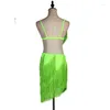 Stage Wear Latin Dance Dresses Women's Performance Ballroom Tassel Fringe Salsa Rumba Cha Costumes