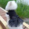 Kleider Schwarz Weiß Reine Baumwolle Haustier Welpen Hund Kleidung Speing Neue Große Schleife Spitze Prinzessin Kleid Für Kleine Mittelgroße Hund chihuahua Kostüme