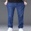 Jeans da uomo Jeans da uomo Tessuto denim elasticizzato di grandi dimensioni Pantaloni di grandi dimensioni per persone grasse 45-150 kg Jeans Hombre Jeans a gamba larga Pantn Homme L231129