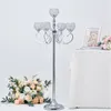 Prata 5 braço piso candelabra 47,25 polegadas de altura Centerpieces para mesas Elegantes decorações de design para jantar eventos iMake868