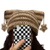 Beanie/Skull Caps Winter Knit Cat Ear Hat With Dangle Star Keep Warm Hat Windproof Hat för hösten 231128
