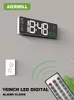 Relógios de parede Aierwill n6 Digital 16 polegadas de grande alarme controle remoto Data da semana de temperatura Dual Alarmes LED Display 230428