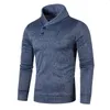 Men's Hoodies Men Solid Color Sweatshirt Polyester Slim Fit Half Turtleneck Sweater Warm Breathable Autumn For Winter