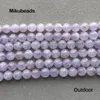 Lösa ädelstenar grossist naturliga 8mm lavendel ametist kvarts släta runda pärlor för att göra smycken diy halsband armband eller gåva