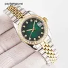 Roller Titta på Diamond Watches Designer Automatisk Rose Gold Size 40mm 36mm 31mm 28mm Sapphire Glass Waterproof Ladies Iced Out Watchs for Women an