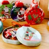 Geschenkverpackung, Farbe, Kugelform, Weißblech, Weihnachtsbaum, Anhänger, Cartoon-Weihnachtsmann, hängende Aufbewahrungsbox, runde Farben, bedruckte Süßigkeiten