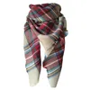 Scarves Europe And The United States White Multicoloured Check Scarf Double Imitation Checkered Square For Men Small Satin